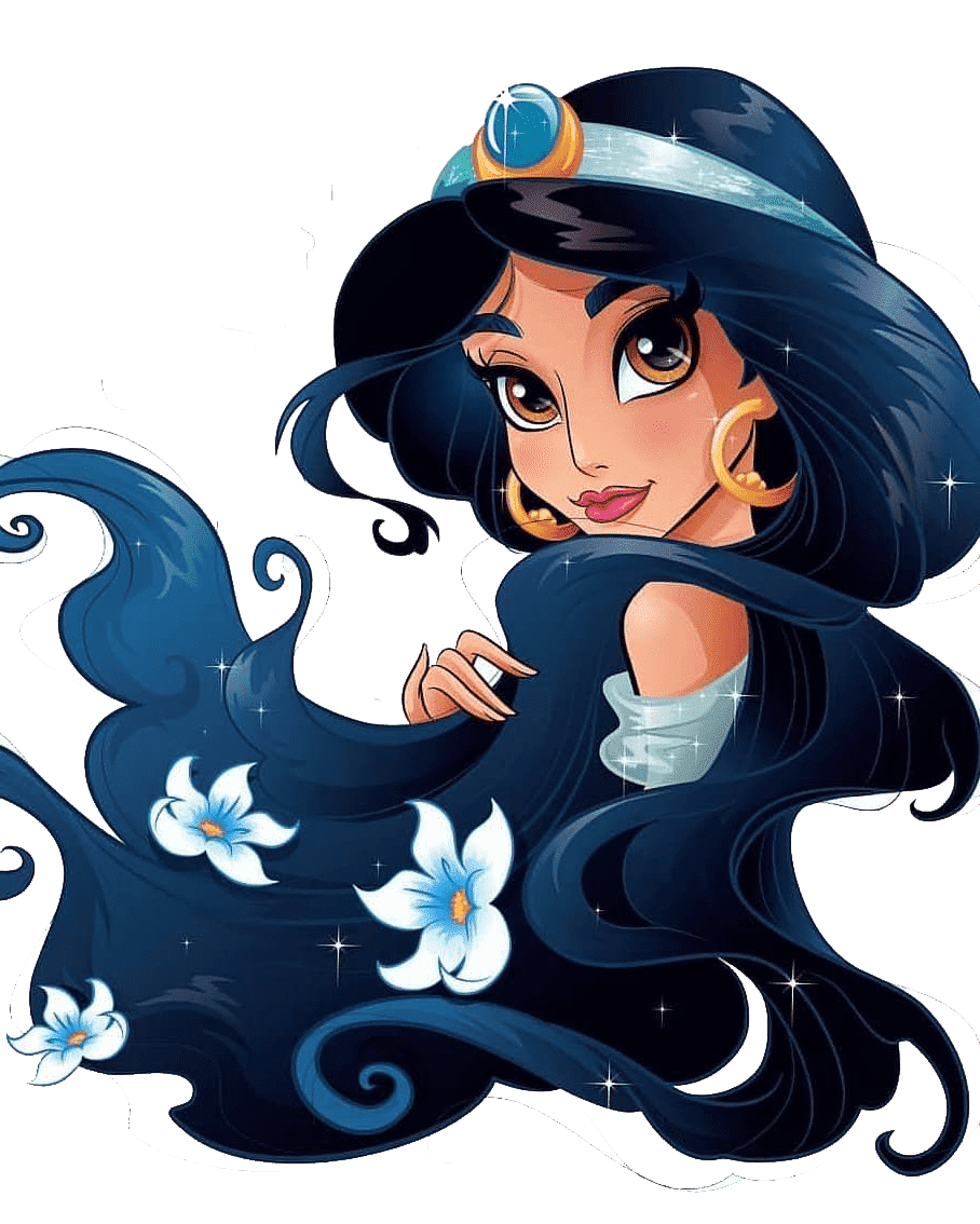 Раскраска принцесса Жасмин