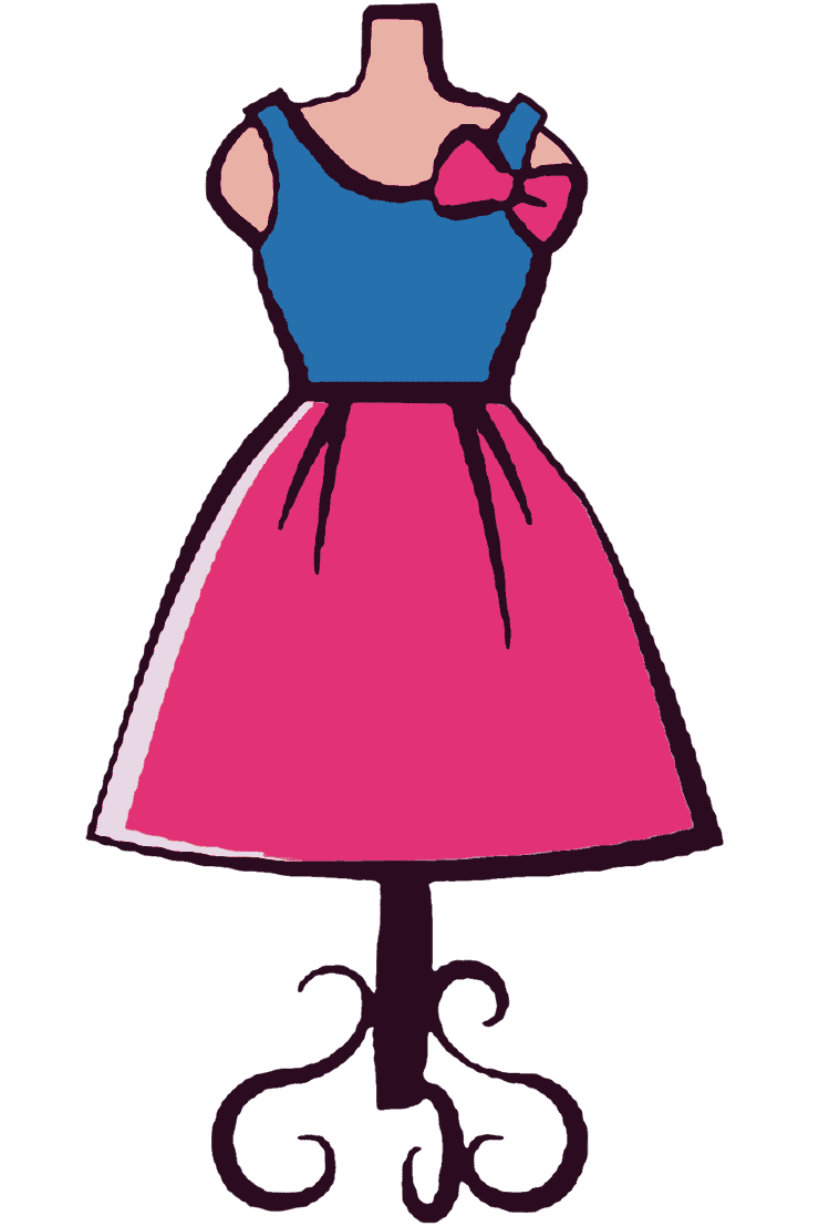 Раскраска платье