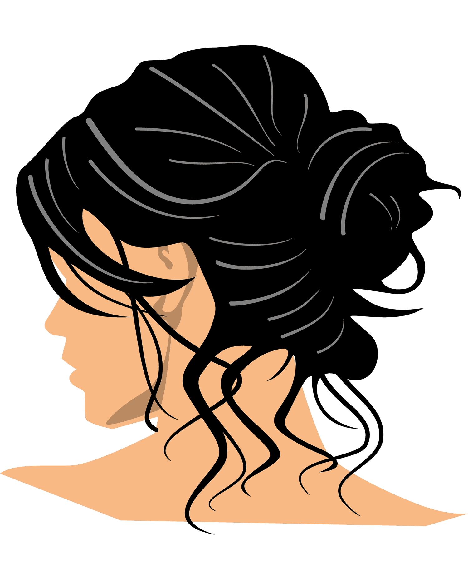 Раскраска Прическа