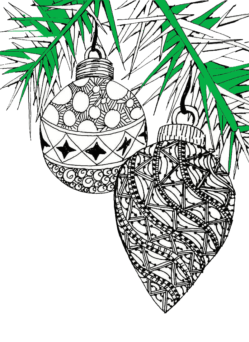 Раскраски на новый год для взрослых