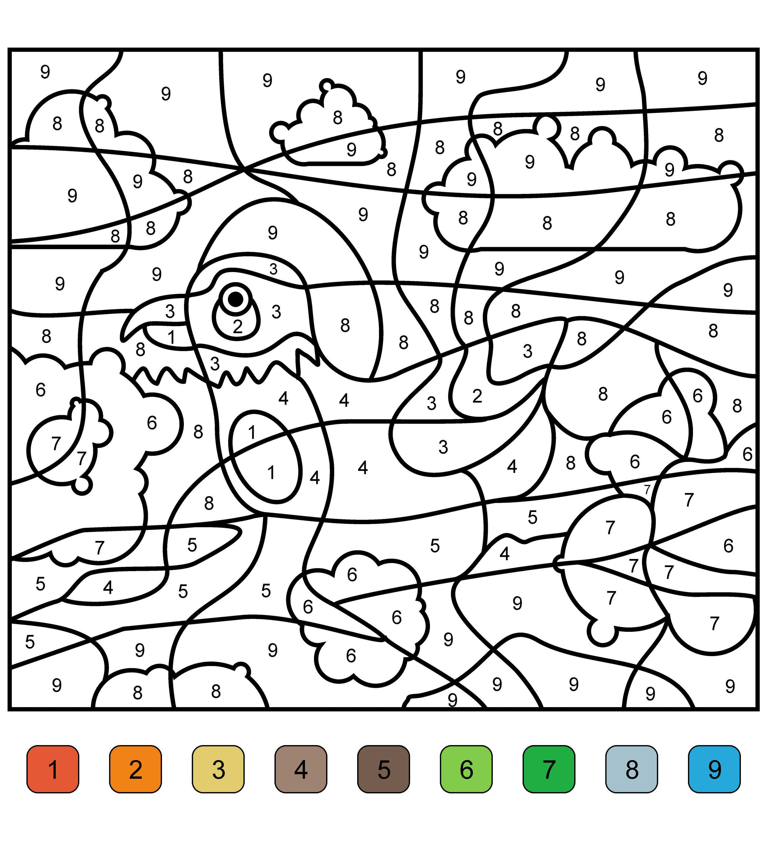 Раскраски по цифрам для взрослых