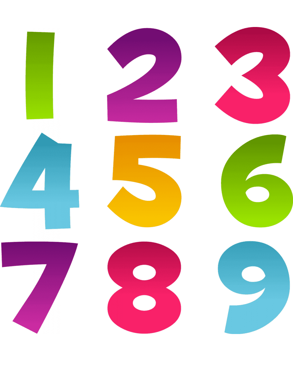 Раскраски Изучаем цифры