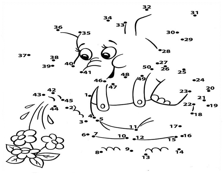 Раскраски Соедини точки по цифрам