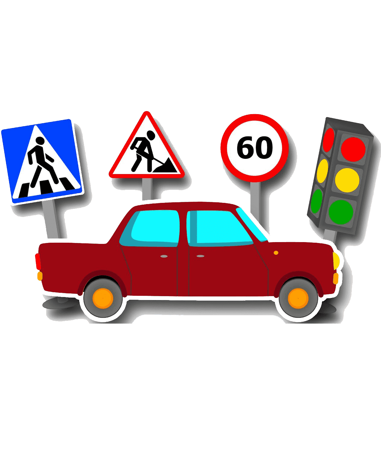 Раскраска Дорожные знаки