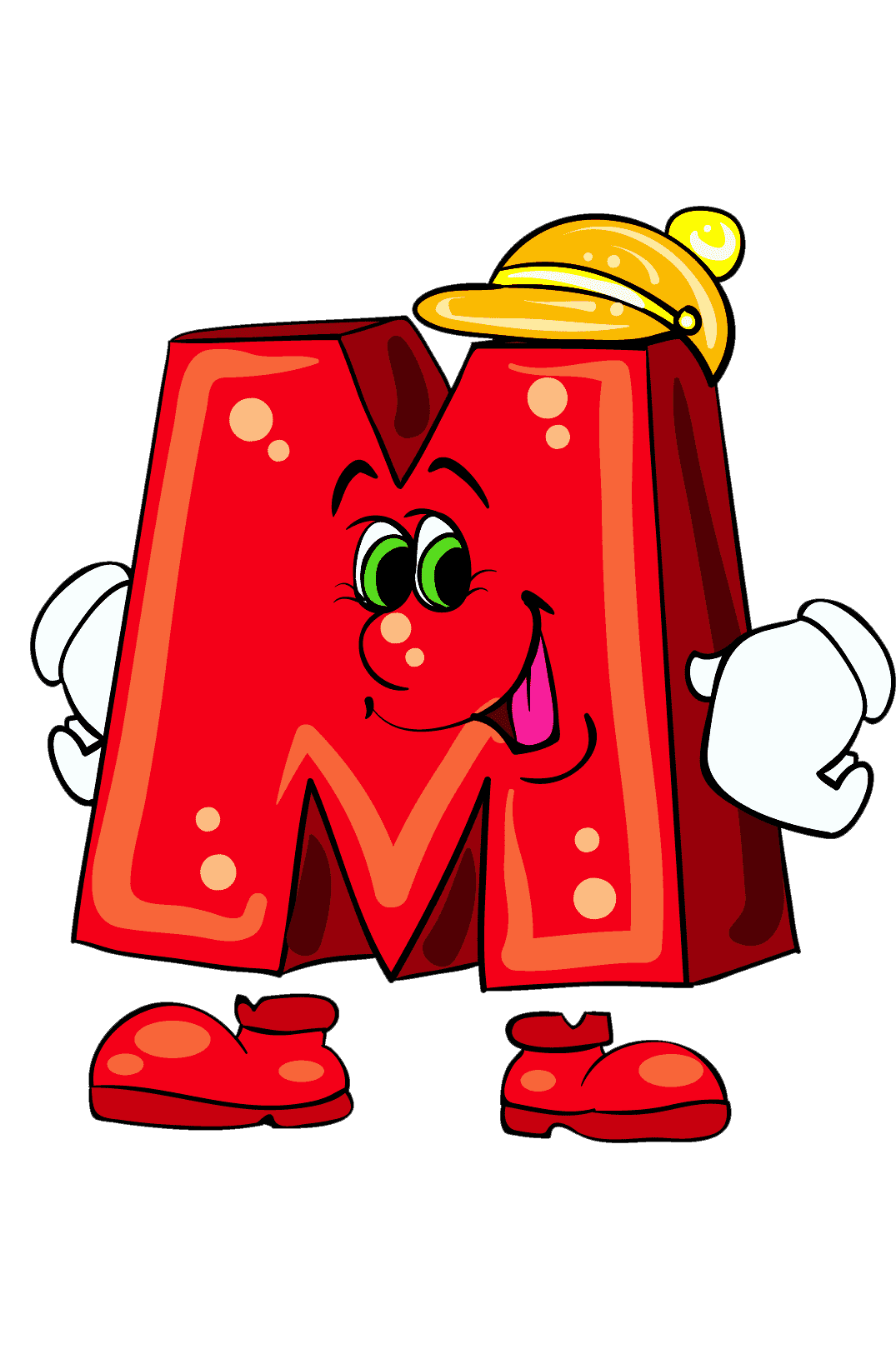 Раскраска Буква М