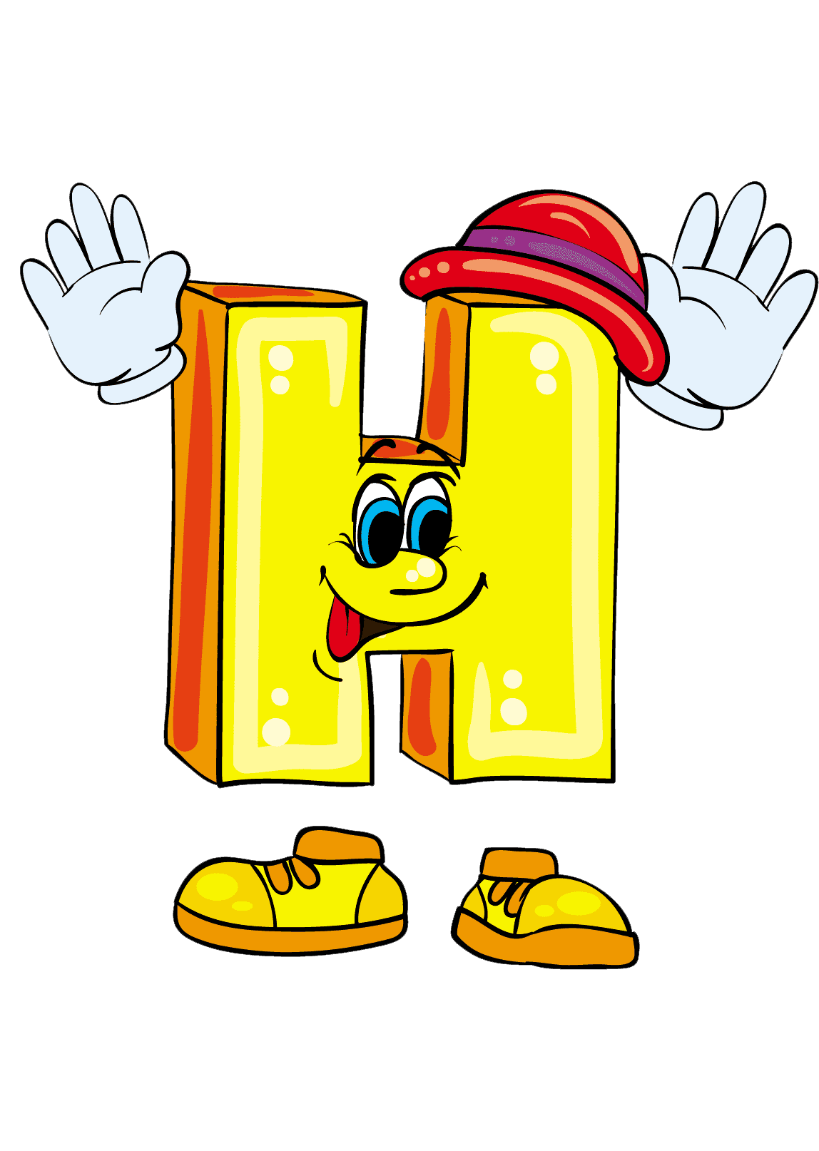 Раскраска Буква Н