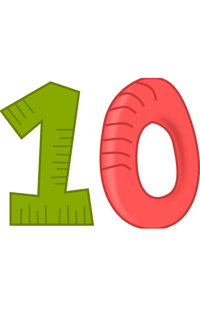 Раскраска цифра 10