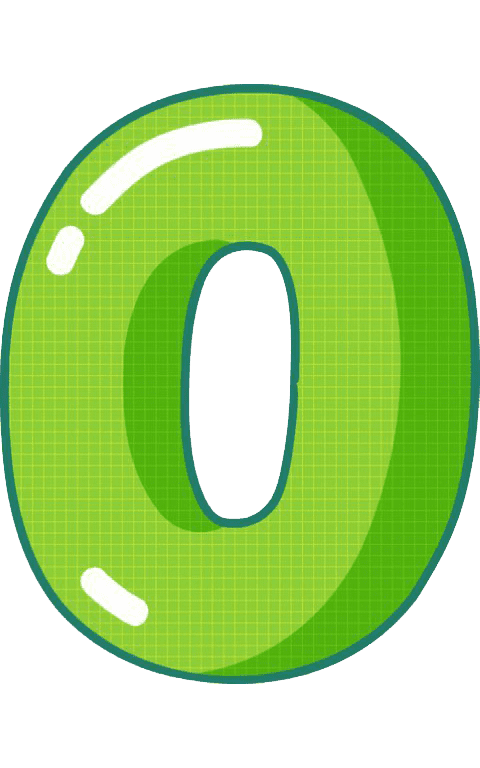 Раскраска цифра 0