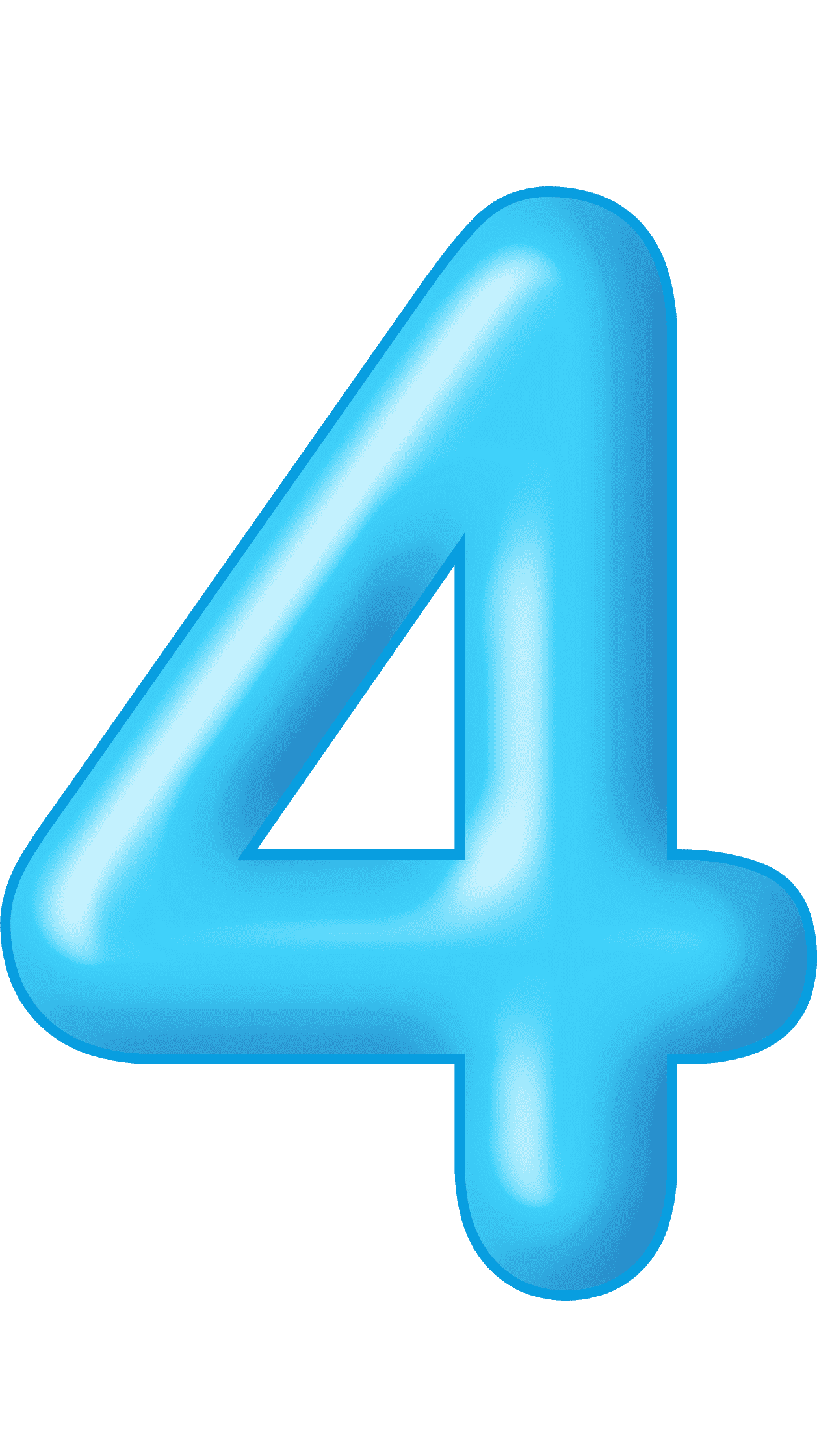 Раскраска цифра 4