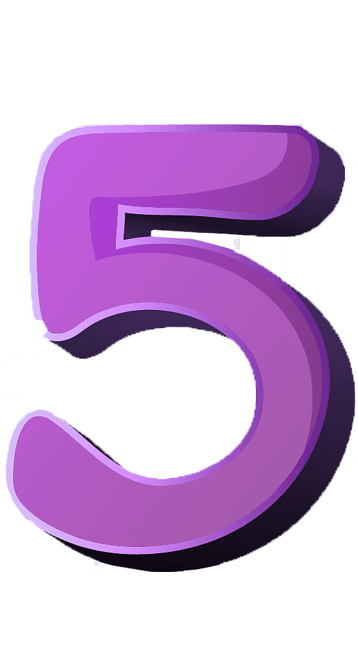 Раскраска цифра 5