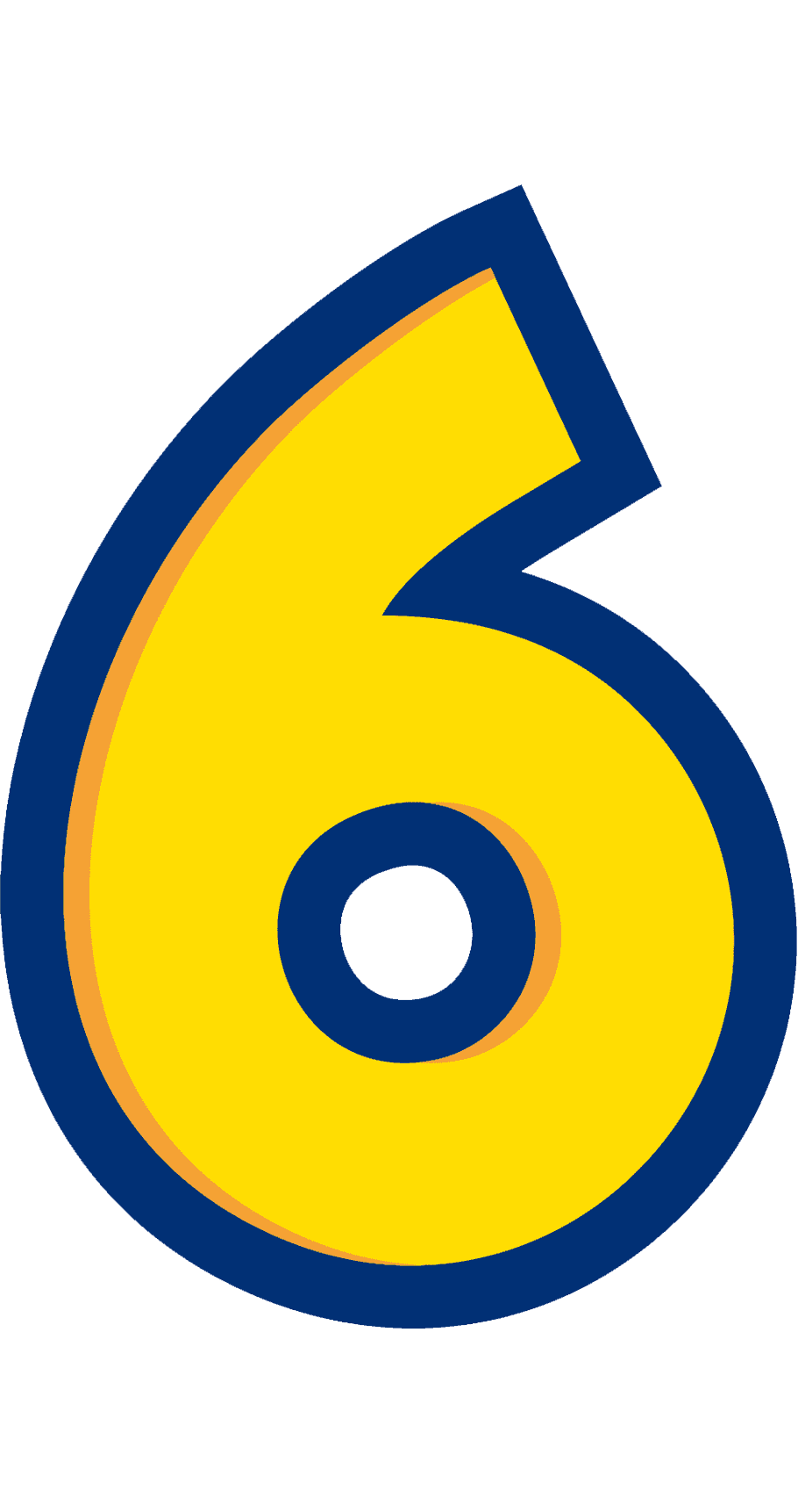 Раскраска цифра 6