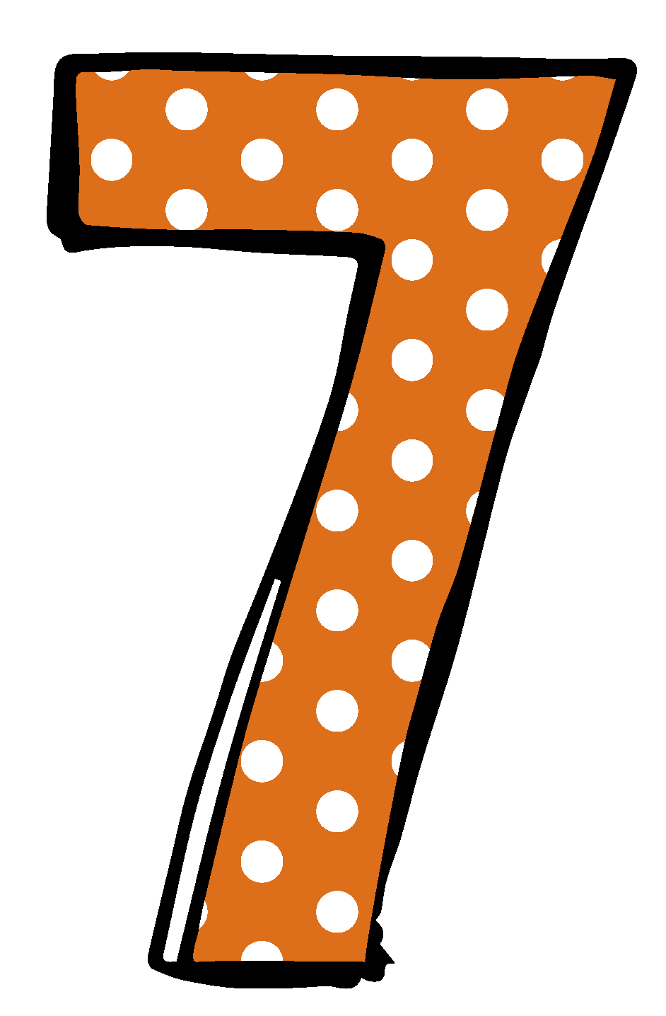 Раскраска цифра 7