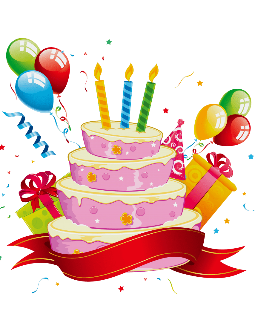 Раскраска с Днем Рождения