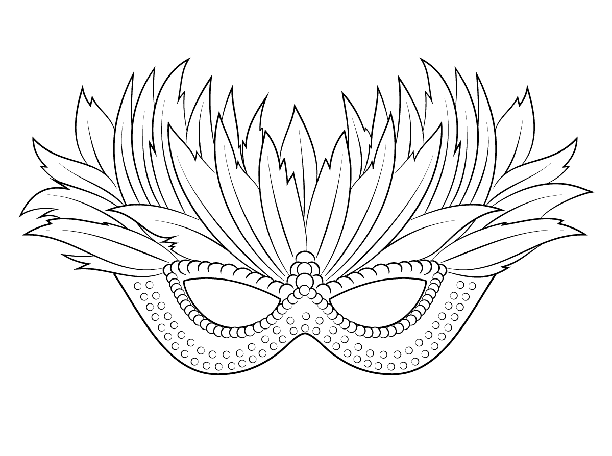 Раскраска Новогодняя маска