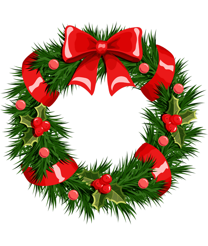 Раскраска Новогодний венок
