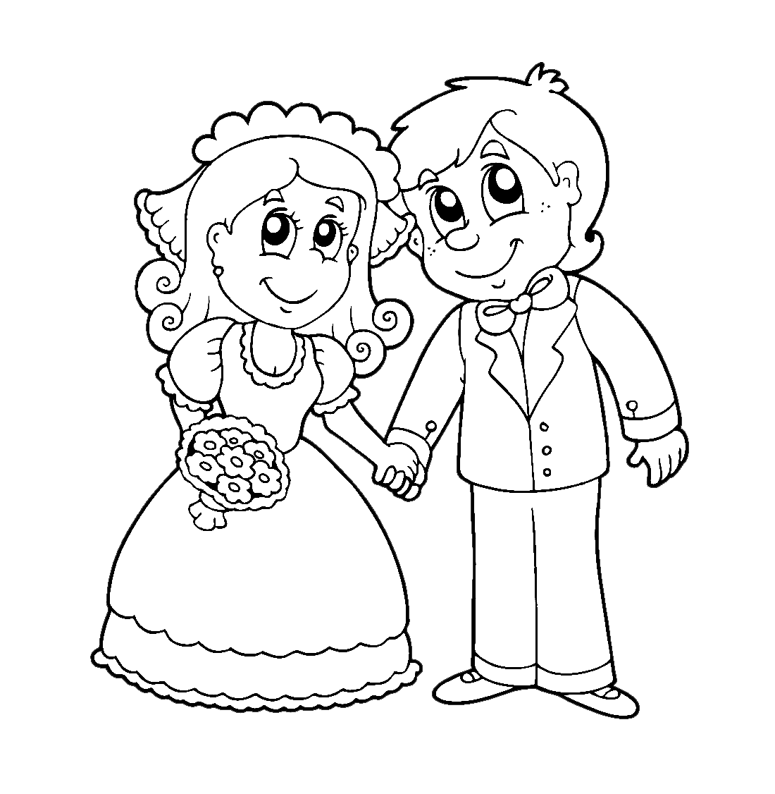 Раскраска Свадьба