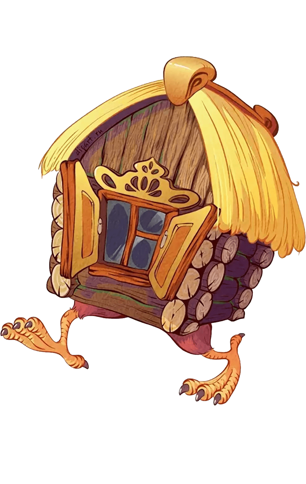 Раскраска Избушка на курьих ножках