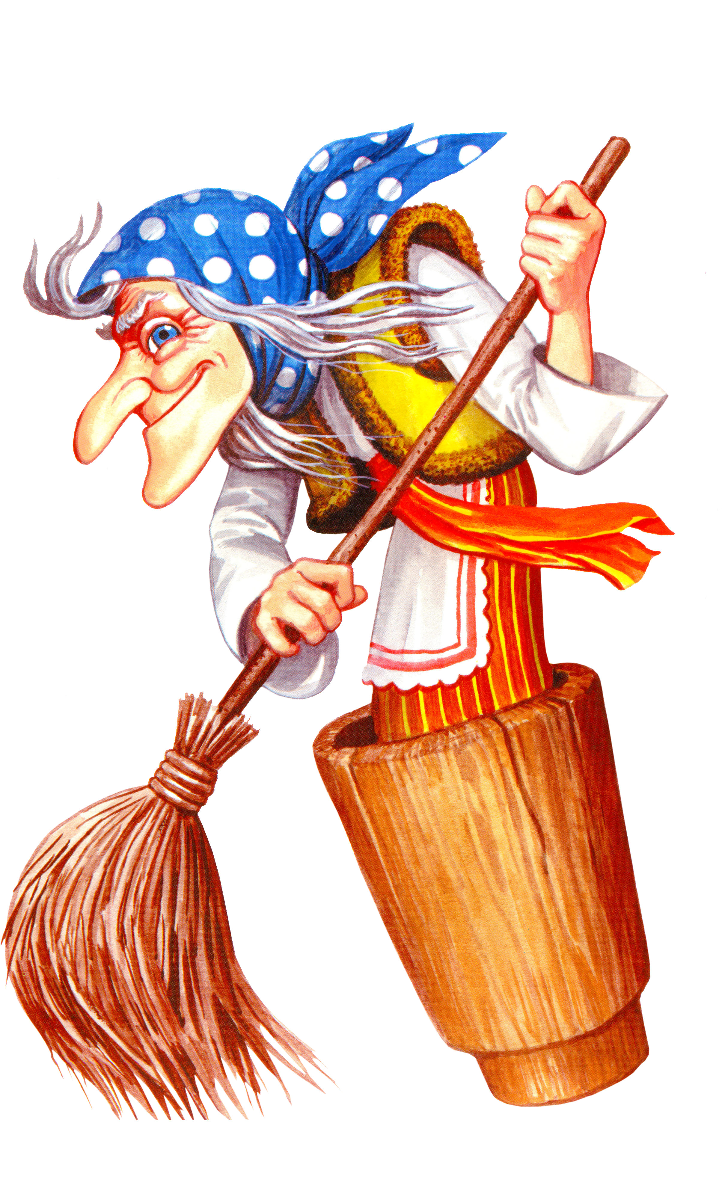 Раскраска Баба яга