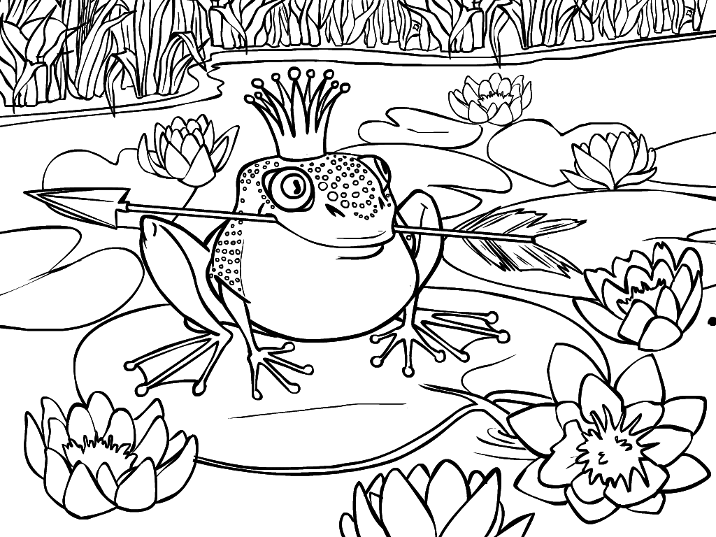 Раскраска Царевна Лягушка