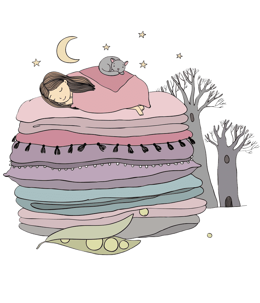 Раскраска Принцесса на горошине