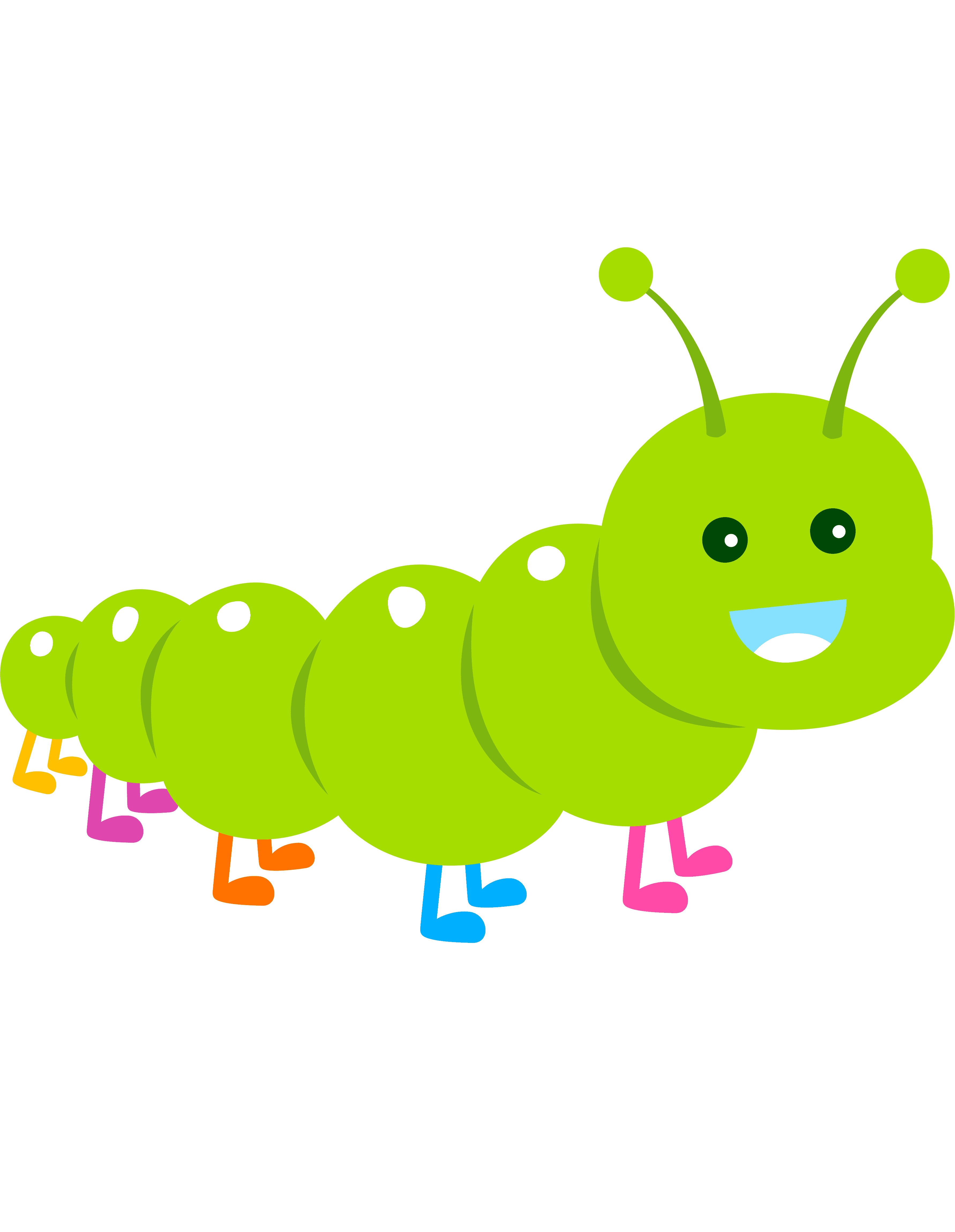 Раскраска Гусеница