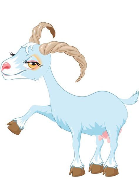 Раскраска Коза