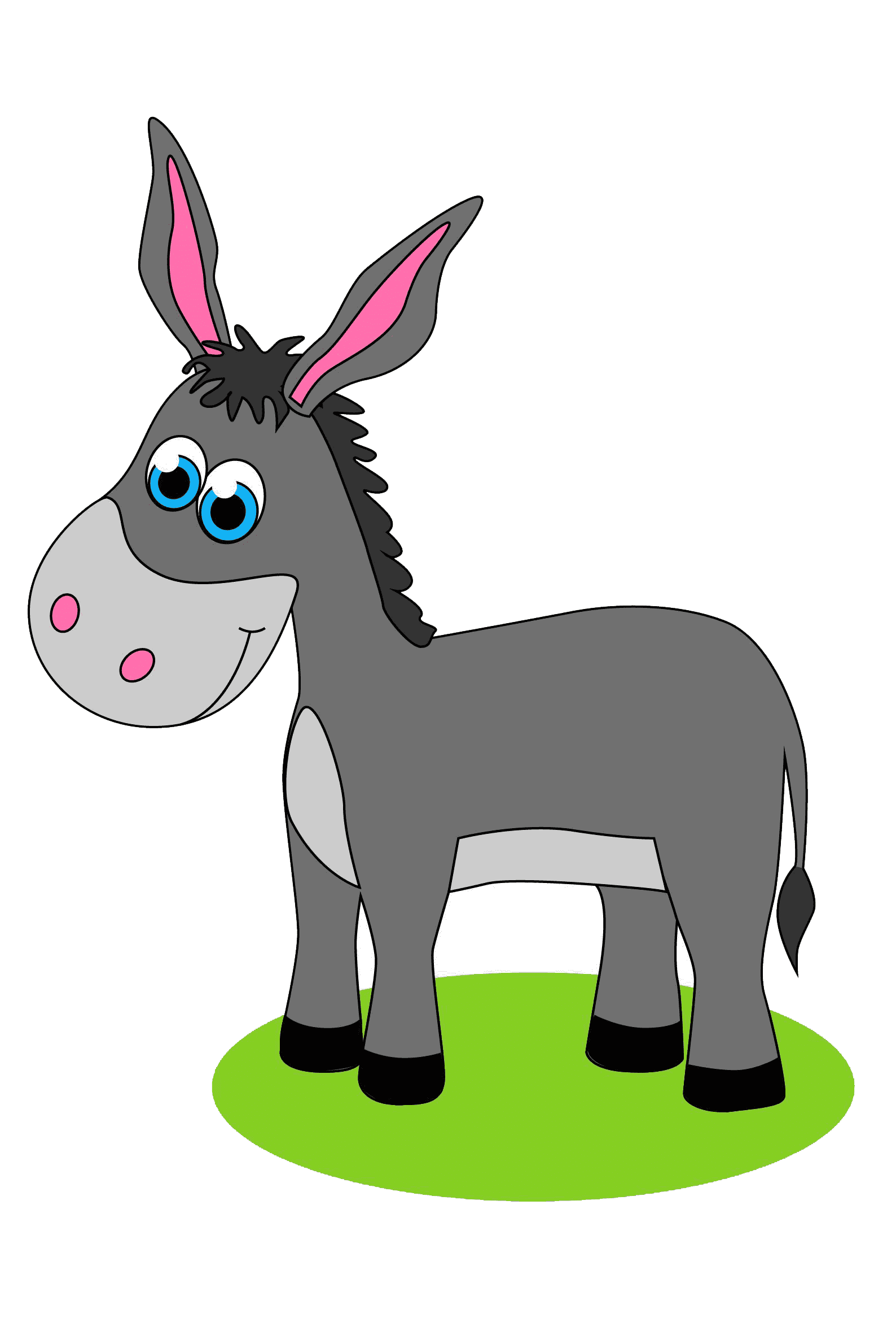 Раскраска Осел