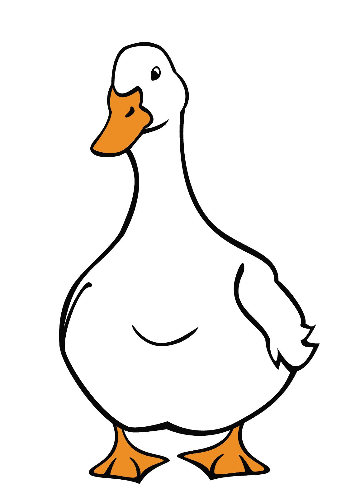Раскраска Гусь