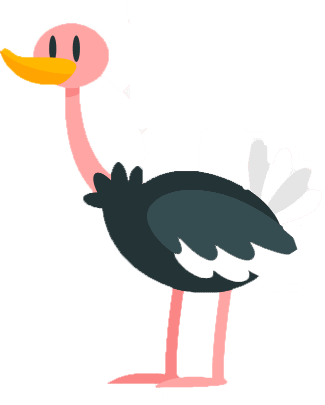 Раскраска Cтраус