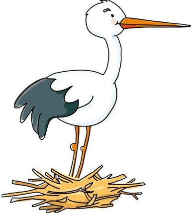 Раскраска Аист