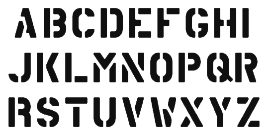 Трафарет и шаблон Алфавит