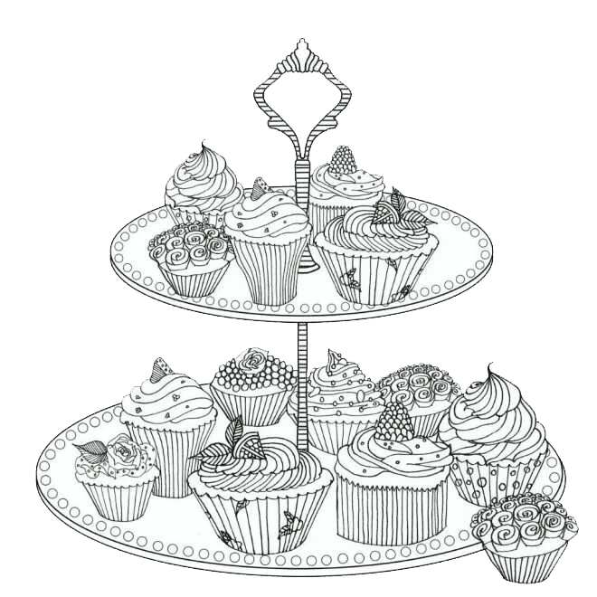 Раскраска Антистресс сладости