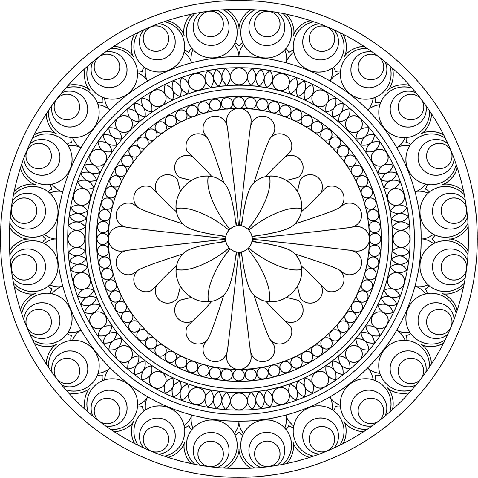 Раскраски мандала для взрослых