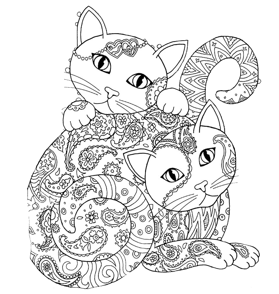 Раскраска Кототерапия