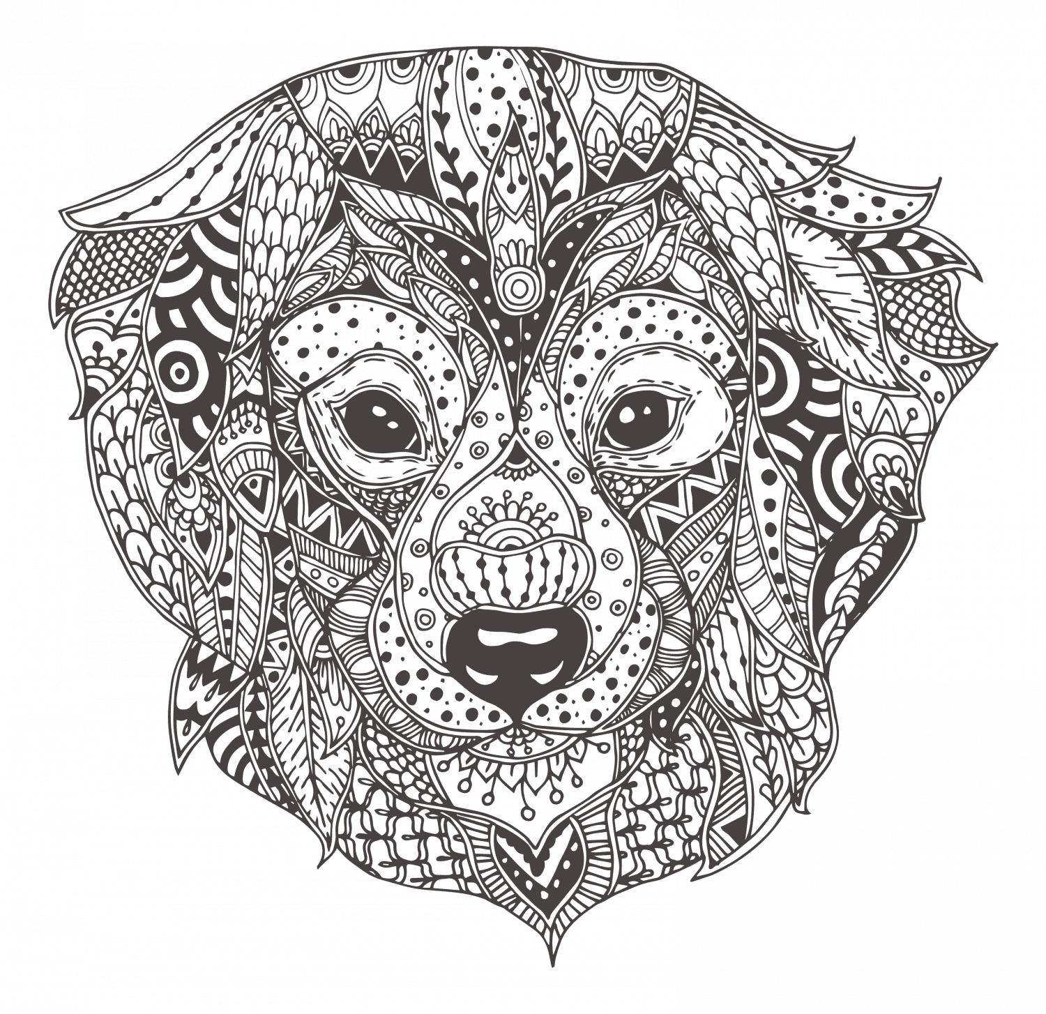 Раскраска антистресс собака